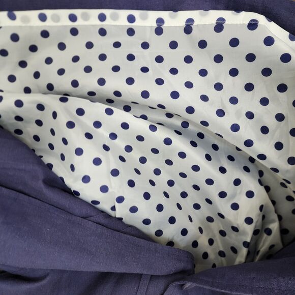 Larry Levine Womens Swing Jacket Size 12 Purple Hooded Linen Blend Lined Pleats - Picture 8 of 10